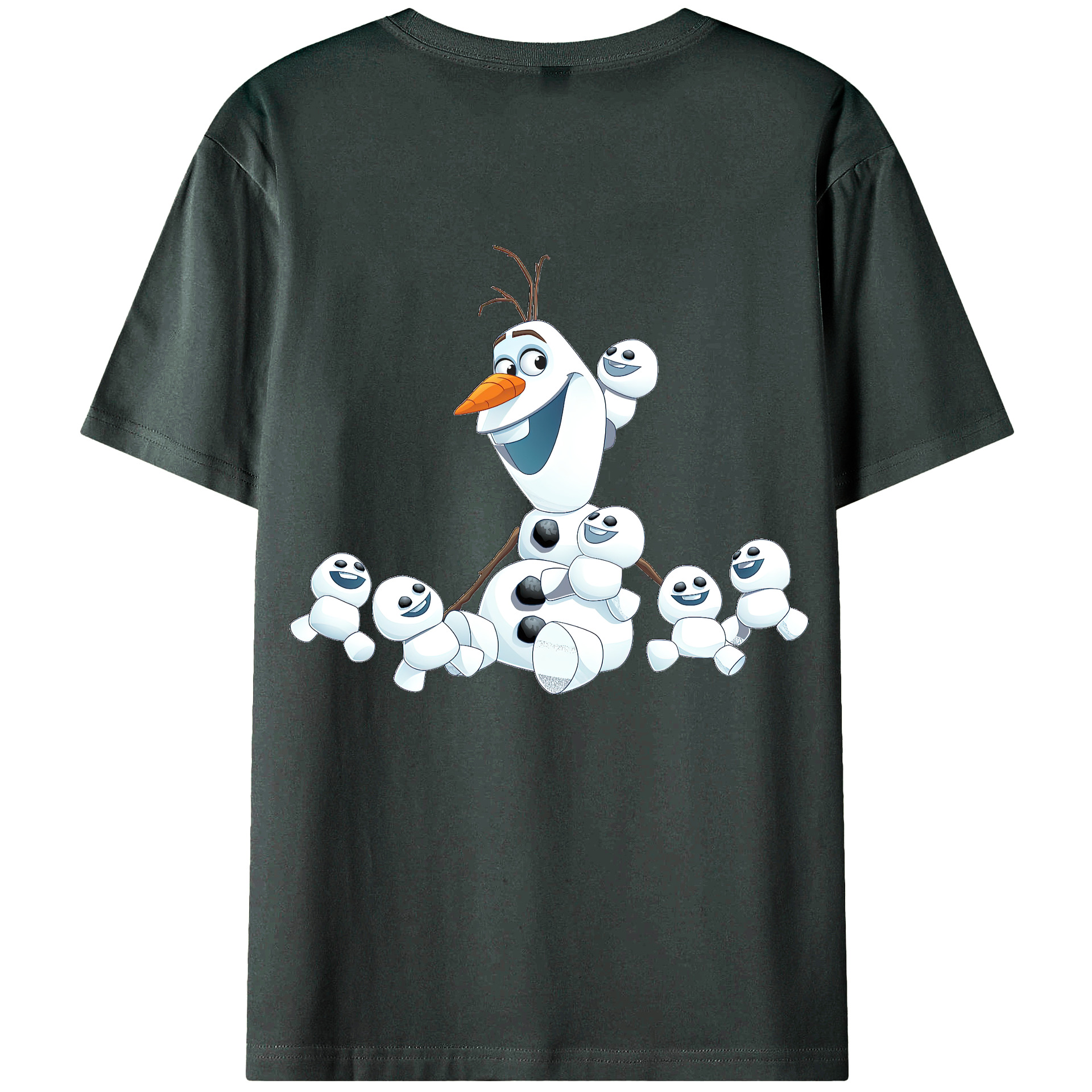 （画像用） アナと雪の女王 アンナ エルサ Frozen Anna Elsa 綿100％ メンズ半袖Tシャツ（バックプリント） 通気性